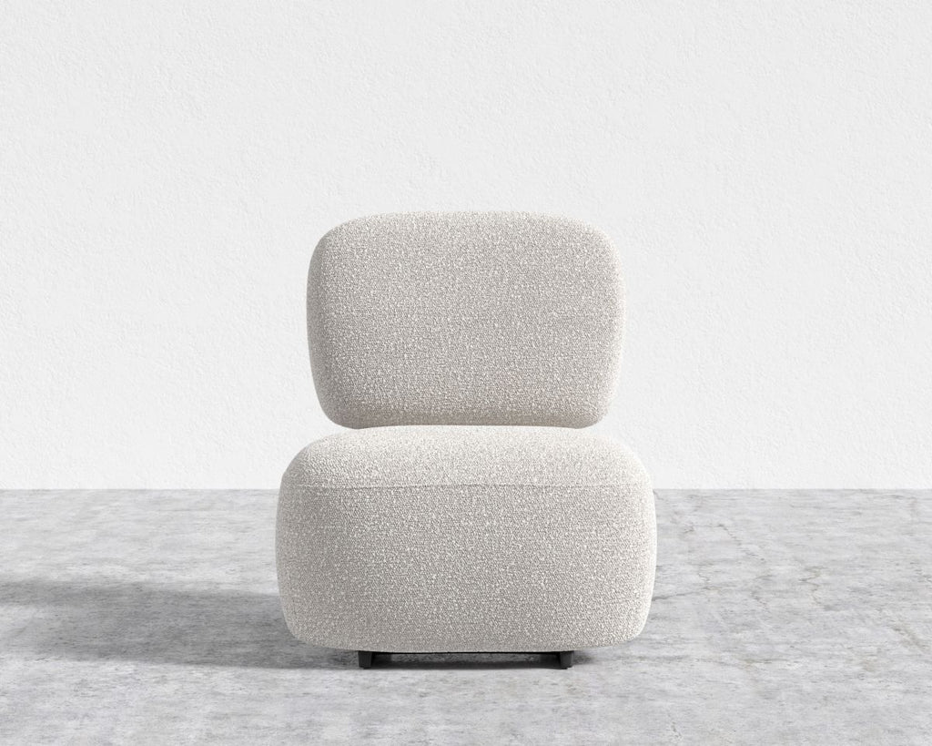 Modern chair with textured design on a light gray background