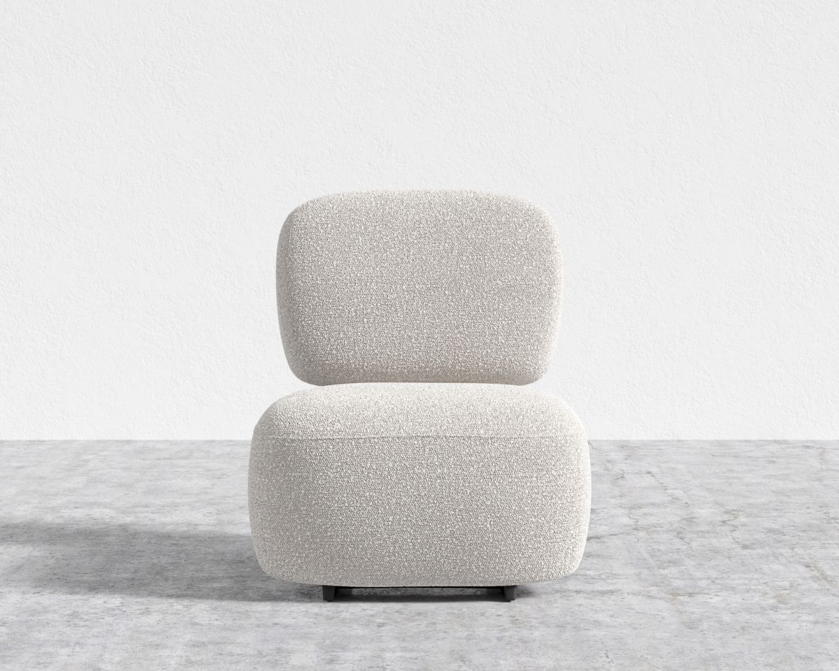 Modern chair with textured design on a light gray background