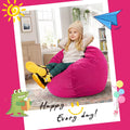 Little Blessings™ Cozy Cloud Memory Foam Kids Bean Bag Chair – Velvet Pink