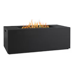 Covewood 58" Rectangular Aluminum Propane Fire Pit (Charcoal)