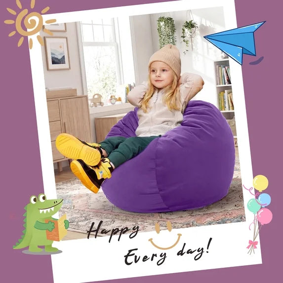 Little Blessings™ Cozy Cloud Kids Bean Bag Chair – Velvet Purple