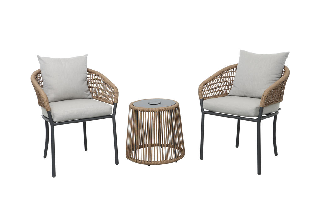 xBeStill Home™ Lumi 3-Piece Patio Bistro Set – Cozy Outdoor Seating Collection