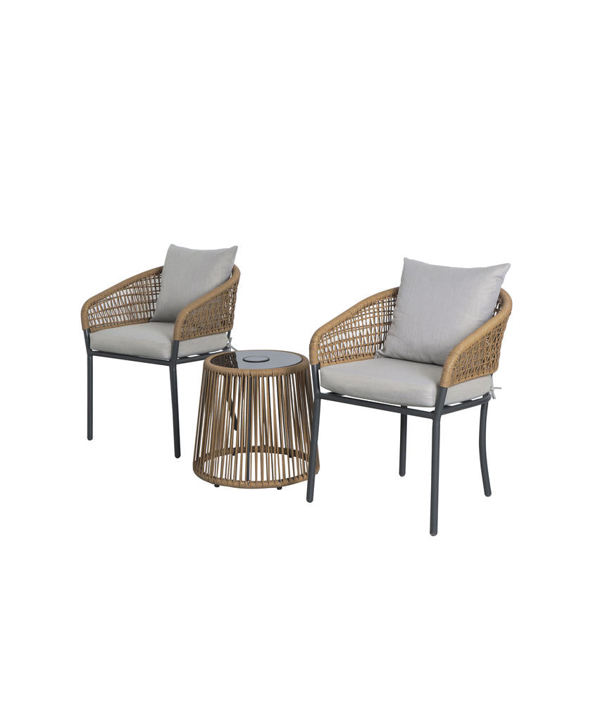 xBeStill Home™ Lumi 3-Piece Patio Bistro Set – Cozy Outdoor Seating Collection