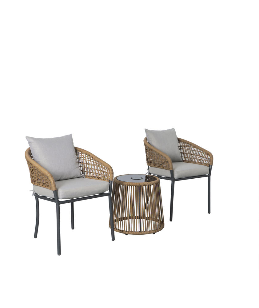 xBeStill Home™ Lumi 3-Piece Patio Bistro Set – Cozy Outdoor Seating Collection